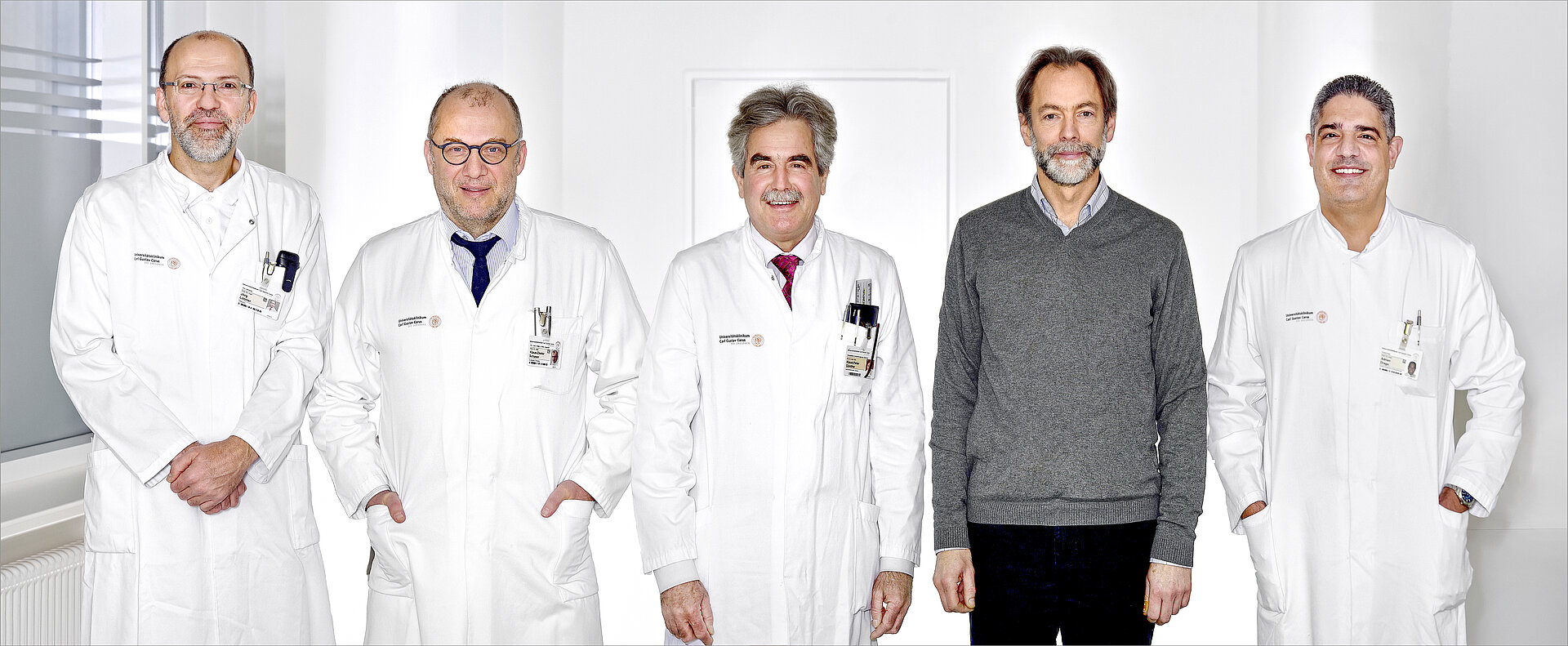 Die Forschungsleiter und Klinikdirektoren (v. li.): die Professoren Lützner, Schaser, Günther, Gelinsky und Dragu