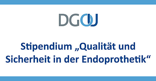 Logo Stipendium "Qualität und Sicherheit in der Endoprothetik"