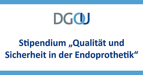 Logo Stipendium "Qualität und Sicherheit in der Endoprothetik"