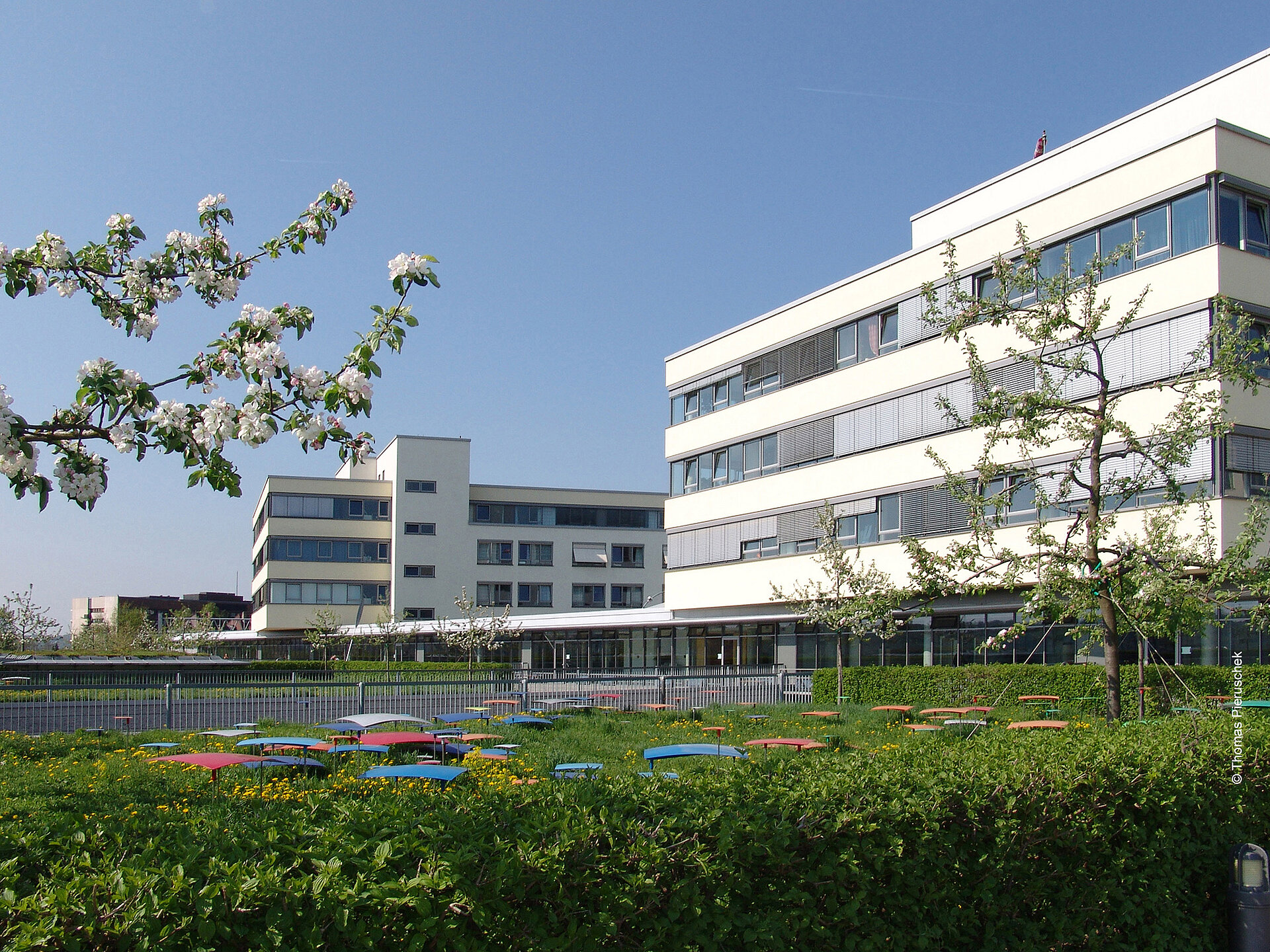 Blick auf das Gebäude des Universitätsklinikums Würzburg