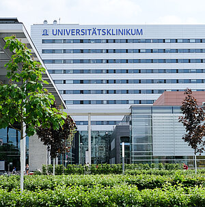Blick auf das Universitätsklinikum Frankfurt