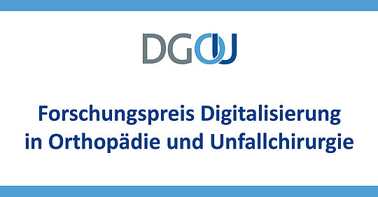 Logo Forschungspreis Digitalisierung in Orthopädie und Unfallchirurgie