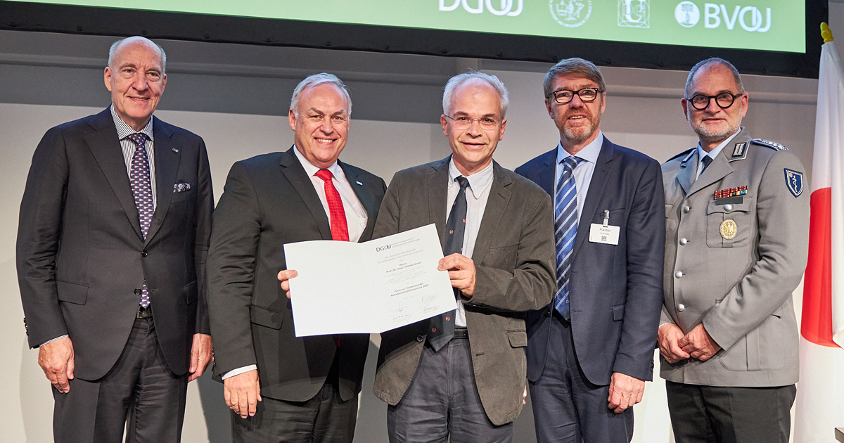 Verleihung des Preises zur Förderung der Rehabilitationsforschung 2022 der DGOU